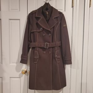 Miss Sixty Brown Jacket with zipper button and belt closures Size L
